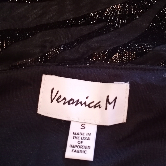 NWT Veronica M LA Velvet Burn Out Animal Print Sheer Faux Wrap Dress - Picture 6 of 7